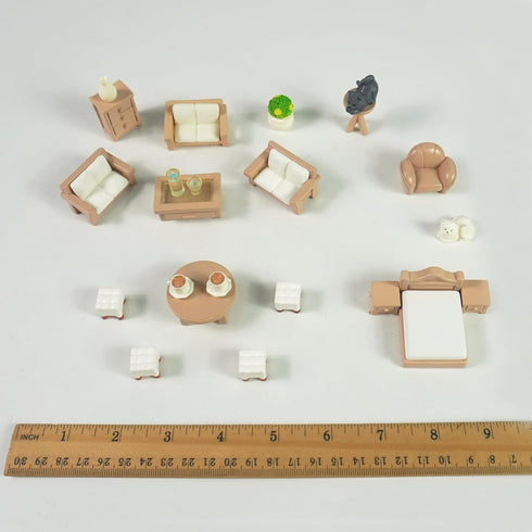 23 Pieces Dollhouse Mini Furniture Decoration Set, DIY Accessories for Baby Children Girls