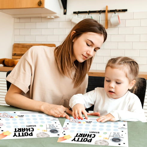 HOUSPEAK 10 216 Astronaut Potty Reward Sticker Chart for Toddlers Boys Girls, Sheets Training Chart with Stickers