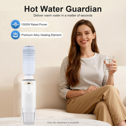 XEJMEOO 1500W 5 Bottle Warmer, Instant Baby Bottle Warmers with LED Display Screen Mineral/Bottled Water Dispenser