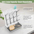 Flysich Countertop, 12 Baby Bottle Drying Rack, Space Saving Baby Bottle Organizer for Vertical Bottle Dryer Holder
