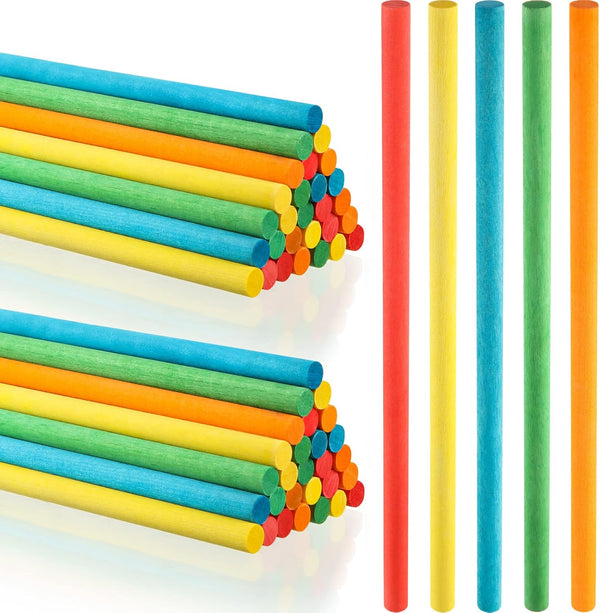 Yookeer 30 Pcs Rhythm Sticks for Kids, 5 Colors Wooden Lummi Music Toys for Classroom Play Learning