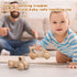 TOY Life Wooden Cars for Toddlers 1-3 - Montessori Toys for Babies, Baby Rattle Wooden Toy Truck