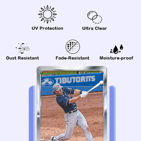 RIXUGIT 100ct 3"x4" 75pt Hard Card Sleeves - Hard Plastic Trading Card Protector, Rigid Clear Open-Top Card Sleeve