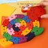LovesTown Snail Wooden Puzzles - 26PCS Building Blocks Jigsaw Puzzle, Alphabet and Number Blocks for Kids