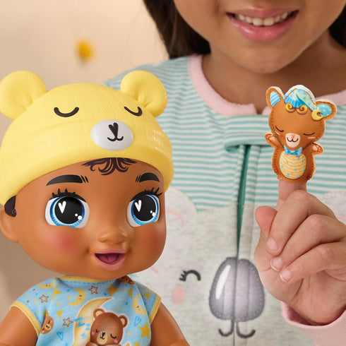 Baby Alive Lil Dreamer Snoozer Bear Sleepy Boy Baby Doll Set, Black Hair, Fun Sleepover Theme for Kids
