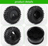 4PCS 1:10 RC Tires, Rock Crawler Trailer Tires, Hex 12mm Hard Dish Wheels Rim Rubber for Trail Finder 2