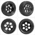 RC Station 12mm Hex RC Wheels and Tires for Hyper Go H16BM H14BM, 1/14 1/16 with Foam Inserts