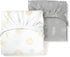 Luvberries Guava Lotus Travel Crib Sheets (Set of 2) 100% Organic Cotton Fitted