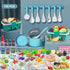 150Pcs Playset, 2Pack Kitchen Toddlers Pretend Cooking Cookware Accessories, Food, Picnic Blanket, Fruits, Veges