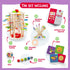 Nene Toys BALLFALL 4-in-1 Montessori Game with Colorful Sticks, Dice & Cards for Kids 3+ Years - Educational Wooden