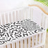 SyXIOP 28" 52" Black Abstract Irregular Lines Cooling Baby Crib Mattress Protector x Absorbent Bed Pads Washable