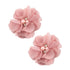 inSowni 2" Alligator Hair Clips - Barrettes with Chiffon Flower Bow and Rhinestone Pearl for Baby Girl