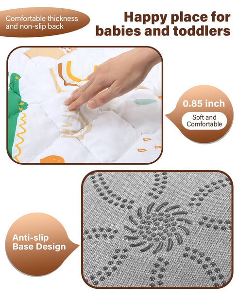 71x59 Baby Play Mat, Thickened Playpen Mat, Non-Slip Baby Mat for Floor, Foldable Portable Playmat Suitable for Babies
