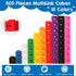 Poen 800 pcs Counting Blocks, Colorful Math Manipulatives, Educational Math Construction Toy for Kids Ages 4-8
