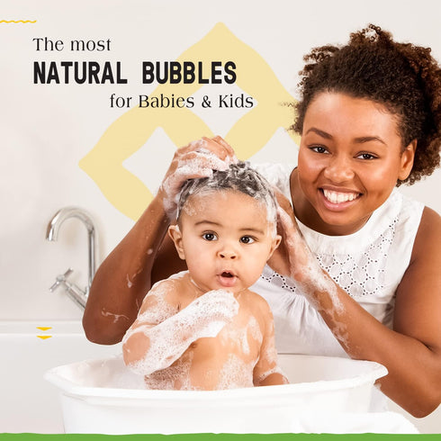 Alaffia Babies and Kids Bubble Bath, Gentle Cleansing & Calming Bubbles, Plant Based Formula, Vegan, Coconut Chamomile,