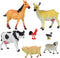 Click N' Play Jumbo Farm Animal Playset, Assorted 7-Piece Realistically Designed Plastic Figurines