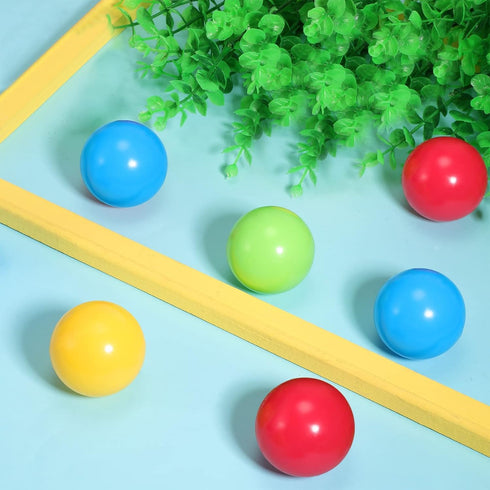 6 Bulldozer 1.75 Inch Civaner Pieces Multi Colored Plastic Replacement Balls Small Popper Toy Balls Soft Crush Proof