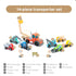 14 3 5 umu Construction Toy Cars PCS Wooden Kids Mini Vehicles for Toddlers, Compatible to Thomas Train Toys Railway