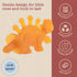 Bambeado Dibly Baby Teething Toy - Made with Natural Rubber & Amber Elements - Gentle Support, Easy to Hold, Simple