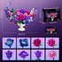 Set 1274 12+ PLAXSOON Moon Flower Bouquet Building with Lights, Mothers Day Flowers Botanicals Building Block Kit, PCS