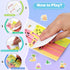 Set, GAKICO Rainbow Scratch Art for Kids: Creative Squeegee Painting Kits, Rainbow Scratch Paper Art Squeeze Magic