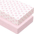 Peryiter 2 Pack Crib Sheets for Girls Boys Coquette Bed Sheet Set