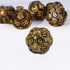 Metal Dice Set D&D, 7-Die DND Dice with Gift Bag for Dungeons and Dragons Role Playing Games (Antique Gold)