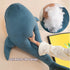 Giant Blue Shark Plush Pillow, Soft Toy Stuffed Animal Pillow for Comfortable Sleeping, 100cm/39.37inch.