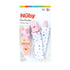 (2-Pack) Nuby Pacifinder Baby Pacifier Clip - - Pacifier Holder Clip with Convenient Hook Loop - Flowers and Polka Dots