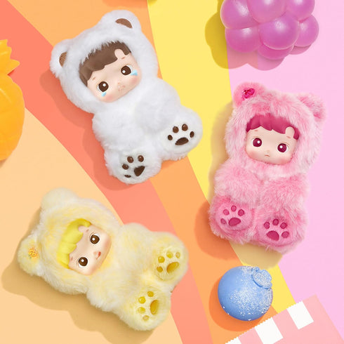 Gummy POP MART HACIPUPU Bear Series-Vinyl Plush Pendant Blind Box, Random Design, Collectible Toys Decorations, Holiday