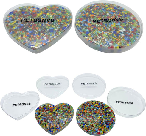 2PCS 3.4" PETBSNVB Circle and Heart Picking Pad, Skin Picking Fidget Toys
