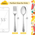 LIANYU 10-Piece Kids Silverware Set, Includes 5 Kid Spoons, 5 Kid Forks, Stainless Steel Toddler Utensils Children Flatware Set, Child Preschooler Cutlery Set, Dishwasher Safe by LIANYU