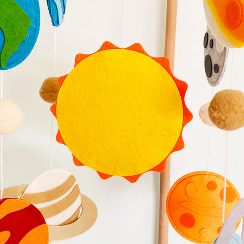 Solar System Mobile for Crib, Space Mobile Planet Mobile for Boys Girls, Baby Crib Mobile Nursery Mobile for Kids