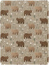 miaozhen 1 Pack 52x28 Cotton Crib Sheets for Baby Boys Girls Comfy Breathable Naughty Grassland Brown Bear Playard