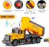 LerBao 2 Pack 3 4 5 6 7 8 Large Construction Engineering Truck Toys,Moveable Claw Excavator & Lifting Back Dump Truck