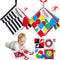 hahaland Baby Books 0-6 Months - 2PCS Infant Toys, Tummy Time High Contrast Visual Development Sensory Baby Book