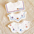 3 Pack 360° Rotate Pure Cotton Baby Bibs, Adjustable Muslin Bibs for Teething and Drooling, Unisex for Toddlers