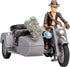Indiana Jones Worlds of Adventure Action Figure Set with Motorcycle and Sidecar, 2.5-Inch for Ages 4+