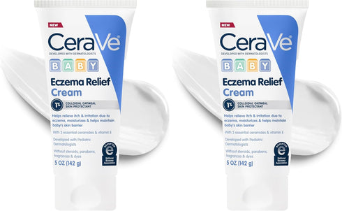 CeraVe Baby Eczema Relief Cream,1% Colloidal Oatmeal Cream with Vitamin E &