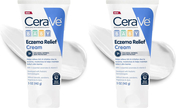 CeraVe Baby Eczema Relief Cream,1% Colloidal Oatmeal Cream with Vitamin E &