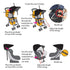 50+ Manito Sun Shade for Strollers and Car Seats (Magenta) UPF