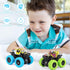 M SANMERSEN 2 Pack Monster Truck Toys, 360° Rotating for Boys and Girls Ages 3-5 - Toddler Car Gifts