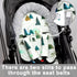 TANOFAR Infant Car Seat Insert and Strap Covers, Minky Carseat Head Support for Boys, Soft Cushion Fit for Car Seats