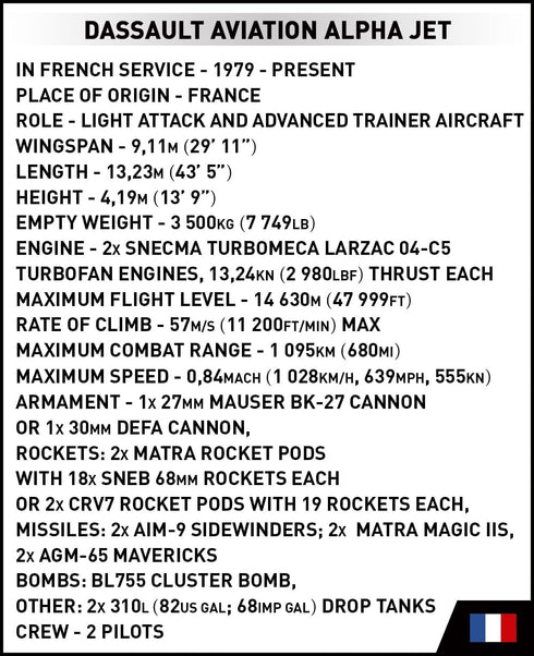 COBI Armed Forces Alpha Jet Model - Patrouille de France