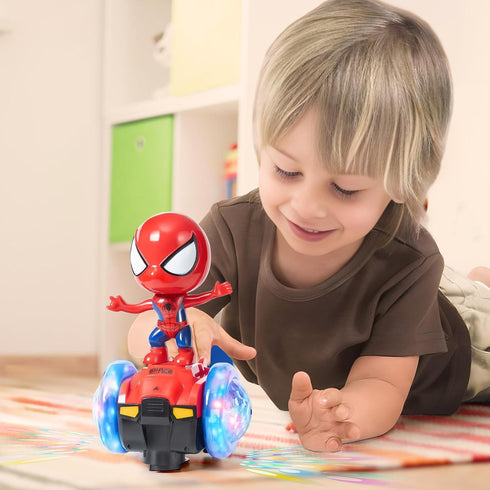 Dancing Spider Robot Toys, Spin Interactive Toy Car with Colorful Flashing Lights & Music