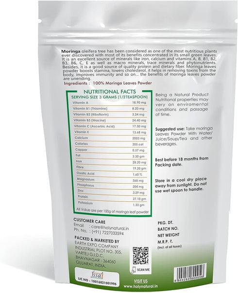 Generic (500gm) Moringa Powder | Drumstick Powder | for Skin, Hair & Health