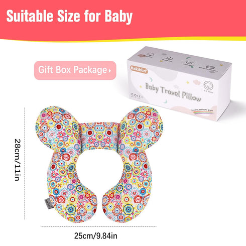 KAKIBLIN Baby Neck Pillow, Upgraded Baby Support Pillow,Baby Neck Support Pillow for Carseat, Newborn Neck Support