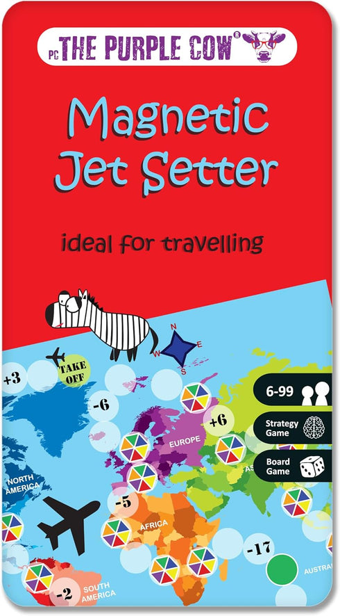 The Purple Cow Magnetic Game Box - Jet Setter - For Kids and Adults