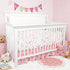 Set 4 Set Floral Crib Bedding for Girls, Pieces Pink Baby Nursery Bedding for Standard Size Crib, Including Soft