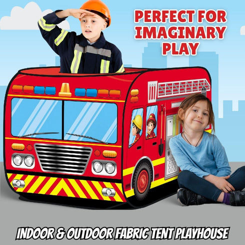 Pop Up Play Tent for Kids - My First Foldable Indoor & Outdoor Playhouse Vehicle Toys for Toddlers, Boys and Girls